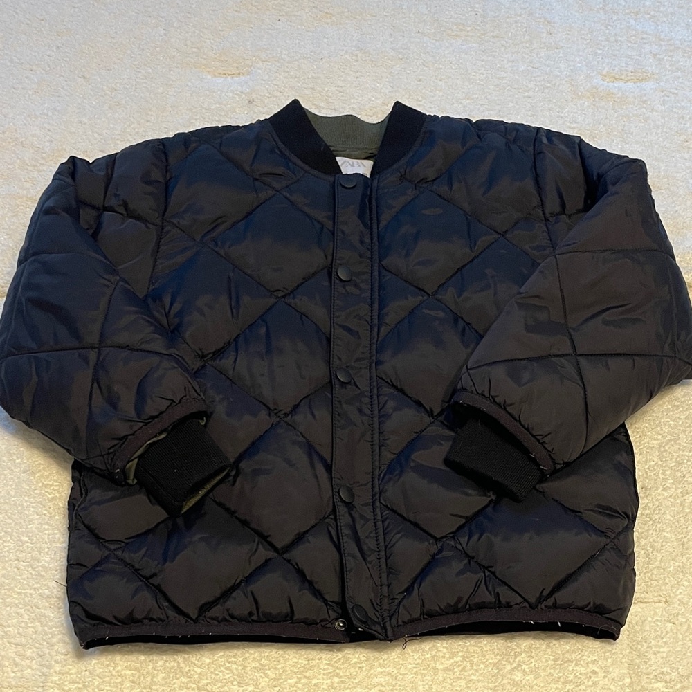 Zara Kids Black Quilted Puffer Jacket